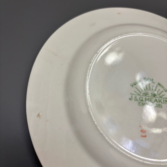 JG MEAKIN appetiser plates 6” SOL SUN 391413 FLORAL lot of 4 VNTG made England - Picture 5 of 14